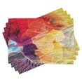 thumbnail image 1 of Ambesonne Retro Place Mats Set of 4, Abstract Colorful Natural, Standard Size, Multicolor, 1 of 6