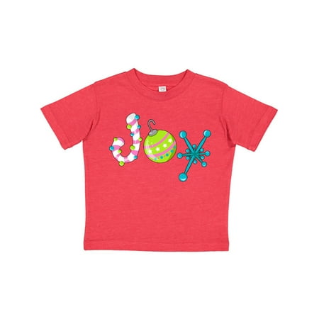

Inktastic Joy-candy cane bulb snowflake for Christmas Gift Toddler Boy or Toddler Girl T-Shirt
