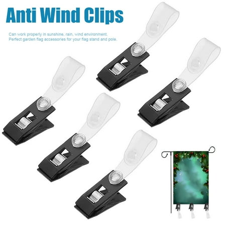 

5pcs/set Practical Patio Flag Rubber Stoppers Anti Wind Clips Fixing Adjustable