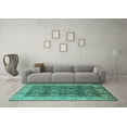 thumbnail image 3 of Ahgly Company Indoor Rectangle Oriental Turquoise Blue Traditional Area Rugs, 5' x 8', 3 of 4