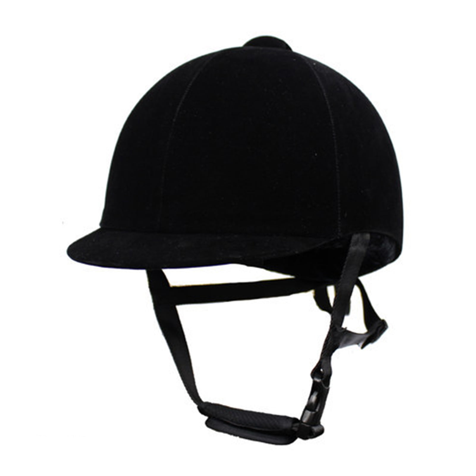 Equestrian Helmet Horse Riding Cover Hat Black Velvet with Air Vent S/M/L 
