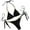 Black, variant on MIXUE Swim Suits for Women Solid Color Sexy Bikini Sets for Women Strappy Beach Vacation Swimwears Beachwear,White,S