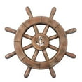 thumbnail image 3 of Dark Blue Decorative Ship Wheel With Anchor 12"- Nautical Decoration- Nautical, 3 of 3