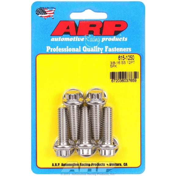 ARP S/S Bolt Kit - 12pt. (5) 3/8-16 x 1.250 615-1250