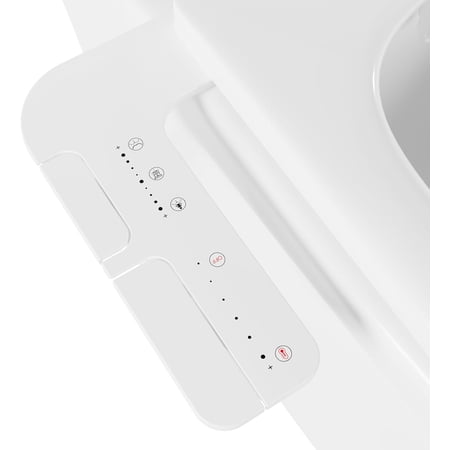 Bidet Attachment for Toilet - Adjustable Warm and Cold Water Control with Dual Self Cleaning Nozzles - White