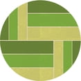 thumbnail image 1 of Ahgly Company Machine Washable Indoor Round Transitional Chameleon Green Area Rugs, 3' Round, 1 of 7