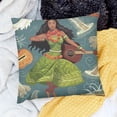 thumbnail image 2 of BANET Throw Pillow Cushion Cover, Folks Design , Zippered Double-Side Digital Print Decor 22x22in, 2 of 5