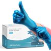 Fifth Pulse Vinyl Gloves, Multifunction Medical Grade Exam, Kitchen Gloves, All-Purpose Industrial Disposable Gloves Latex Free, Powder Free - Blue - Box of 100 Gloves (Medium)