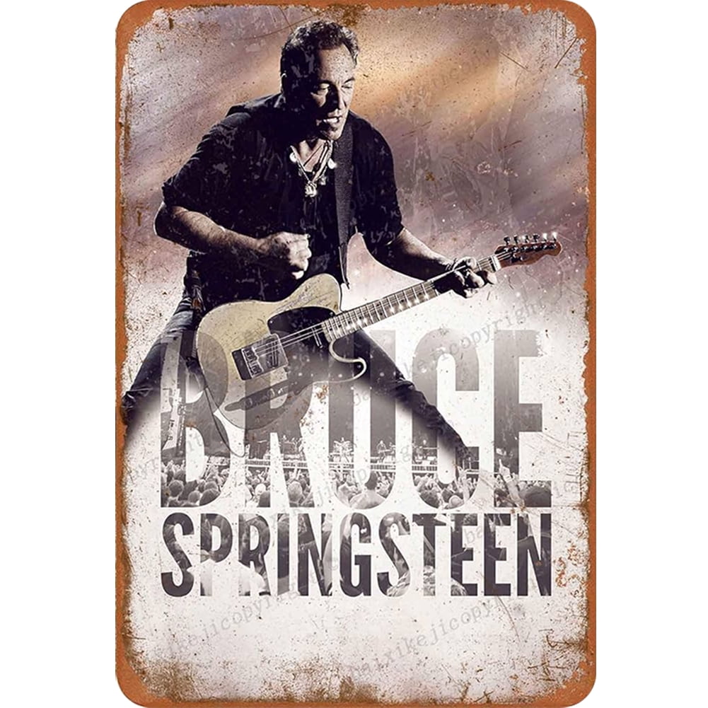 Placa Metal Vintage Bruce Springsteen Singer Pintura Hierro Rectangular ...