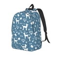 thumbnail image 1 of Disketp Poodle Dog print Canvas Backpack Lightweight Travel Daypack Student Rucksack Laptop Backpack-Small, 1 of 5