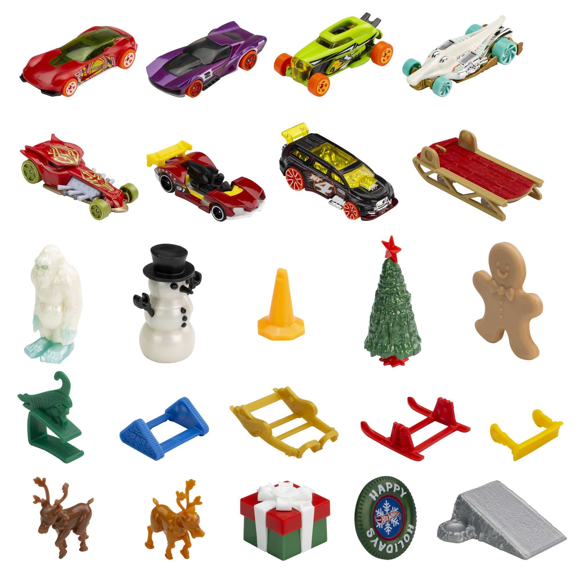 Calendrier De L'Avent 2025 - Véhicules De Construction Pour Enfants - 24 Surprises Dont Camions, Panneaux - Tapis De Jeu Inclus