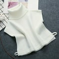thumbnail image 4 of TTUHYWXI Soft Knit Turtleneck for Layered Look Detachable Knitted Half Shirt Collar for Women (White, One Size), 4 of 5
