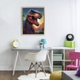thumbnail image 3 of Stupell Industries Contemporary Dinosaur with Sunset Landscape Gold Floating Frame Canvas Art, 17 x 21, by Creative Studio, 3 of 8