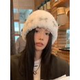 thumbnail image 3 of Sombrero de punto con lazo de Metal coreano para niña, estilo Ins, lindo sombrero Y2K, moda personalizada, cálido, protección para los oídos, Otoño e Invierno, 3 of 5