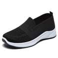 thumbnail image 4 of Womens Shoes,Walking Shoes Breathable Mesh for Everyday Wear Comfortable Flat Walking Shoes for Lightweight Loafers,Shoes for Women,Black,5.5, 4 of 9