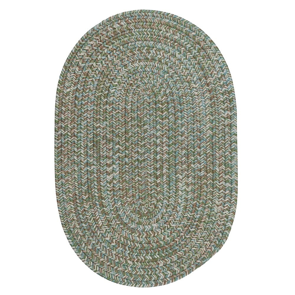 Colonial Mills Farmstand Rustic Braided Tweed Oval Area Rug Seagrass 8