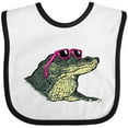 thumbnail image 3 of Inktastic Sunny Gator in Pink Sunglasses Boys or Girls Baby Bib, 3 of 4
