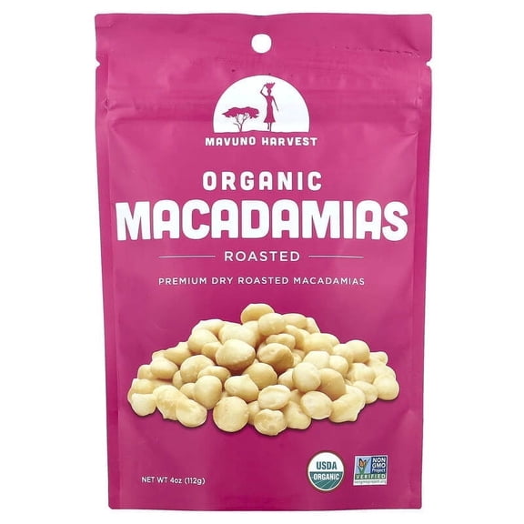 Mavuno Harvest, Organic Macadamias, Roasted, 4 oz Pack of 2