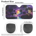 thumbnail image 4 of Yuyamidu Coconut Tree Car Windshield Sun Shade Seaside Automotive Windshield Sunshades for SUV Van Auto Interior Accessories UV Sun and Heat Reflector, 4 of 7