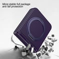 thumbnail image 3 of Allytechgroup Galaxy Z Flip 4 Case Magnetic, Compatible with Magsafe Wireless Charging Ring Holder Shockproof Anti-Scratch Rugged Hard PC Back Cover Phone Case for Samsung Galaxy Z Flip4, Darkpurple, 3 of 7
