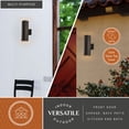 thumbnail image 3 of Chiasso Aluminum 2 Light Black Cylinder Outdoor Wall Lantern Clear Glass, 3 of 10
