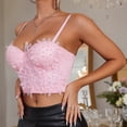 thumbnail image 6 of Corset Top Crop Tops for Women Trendy Womens Corset Top Bustier Corset Top Tight Fitting Corset Tank Top Suspender Top Solid Short Fashion, 6 of 8