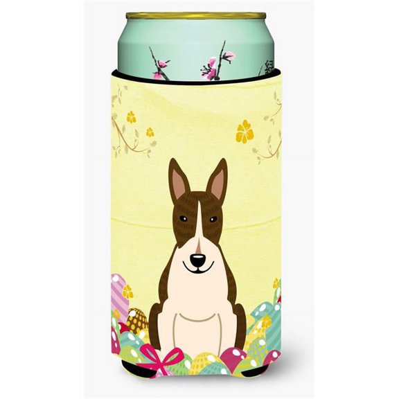 Carolines Treasures  Easter Eggs Bull Terrier Dark Brindle Tall Boy Beverage Insulator Hugger