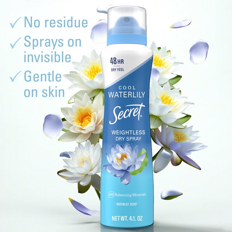 Secret Dry Spray Antiperspirant with Argan Oil, Waterlily photo 2