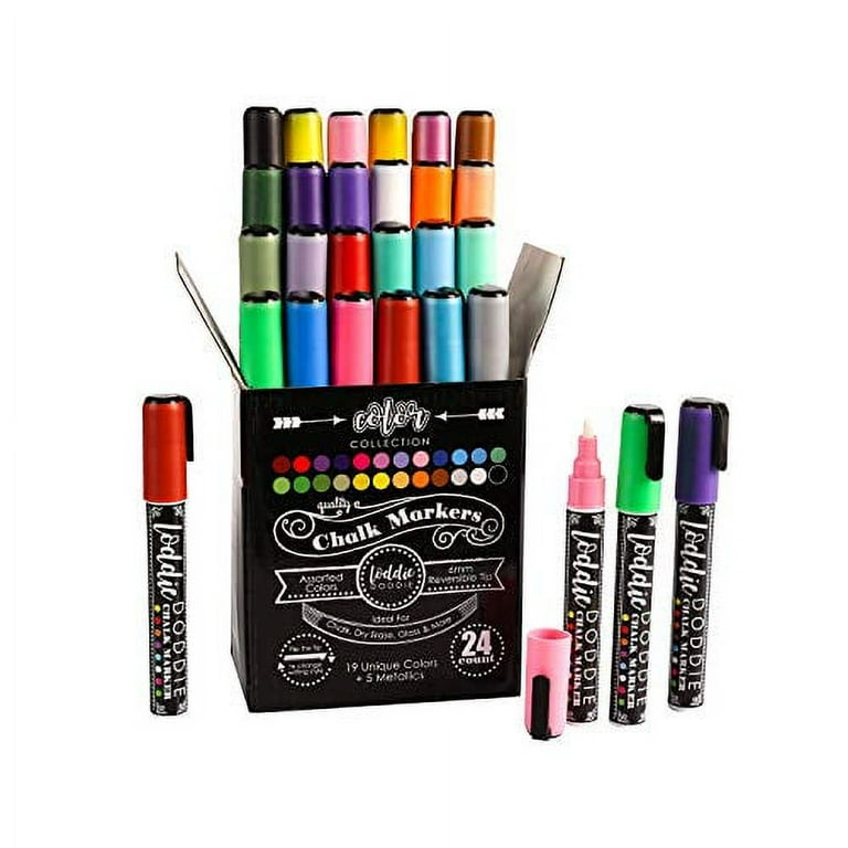Loddie Doddie Liquid Chalk Markers - 24ct Color Collection - Pack