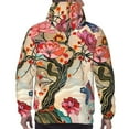 thumbnail image 7 of Kdxio Butterflies And Flowers Painting Print Mens Casual Hooded Collar Drawstring Hoodies Pullover Sweatshirts Casual Long Sleeve Shirts-Medium, 7 of 7