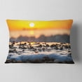 thumbnail image 2 of Designart Sunrise Giving Color for Sea Waters - Seascape Throw Pillow - 12x20, 2 of 5