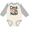 thumbnail image 3 of Inktastic Deck the Halls Christmas Ornament Boys or Girls Long Sleeve Baby Bodysuit, 3 of 5