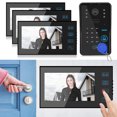 thumbnail image 4 of Timbre con Vídeo con Contraseña RFID de 7 Pulgadas con Cámara Infrarroja de Control de Acceso Remoto HD 3 Monitores Incluidos, 4 of 8