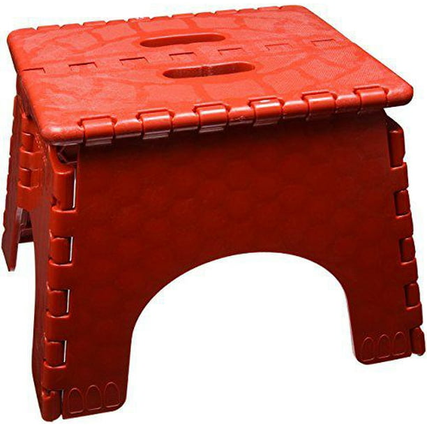 b r plastics 101 6r red ez foldz step stool Walmart
