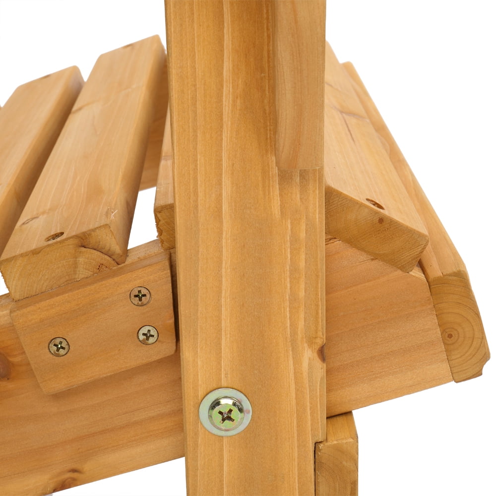 Adirondack Chair, Folding Wooden Lounger Chair, All-Weather Patio Chair for Fire Pit/Garden/Fish Natural