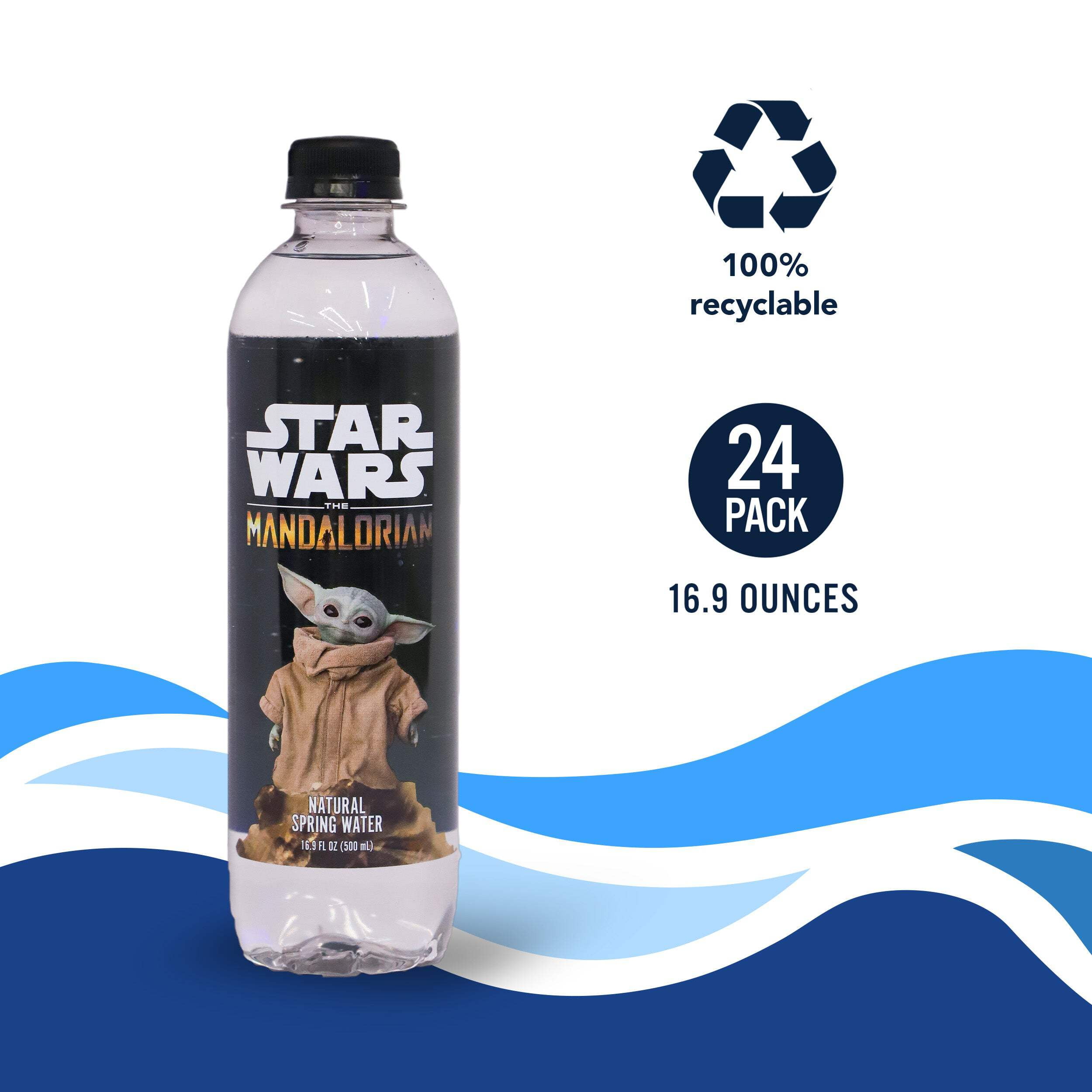 Star Wars Mandalorian Aluminum Water Bottle, Bottled Water, 12 x 12 oz