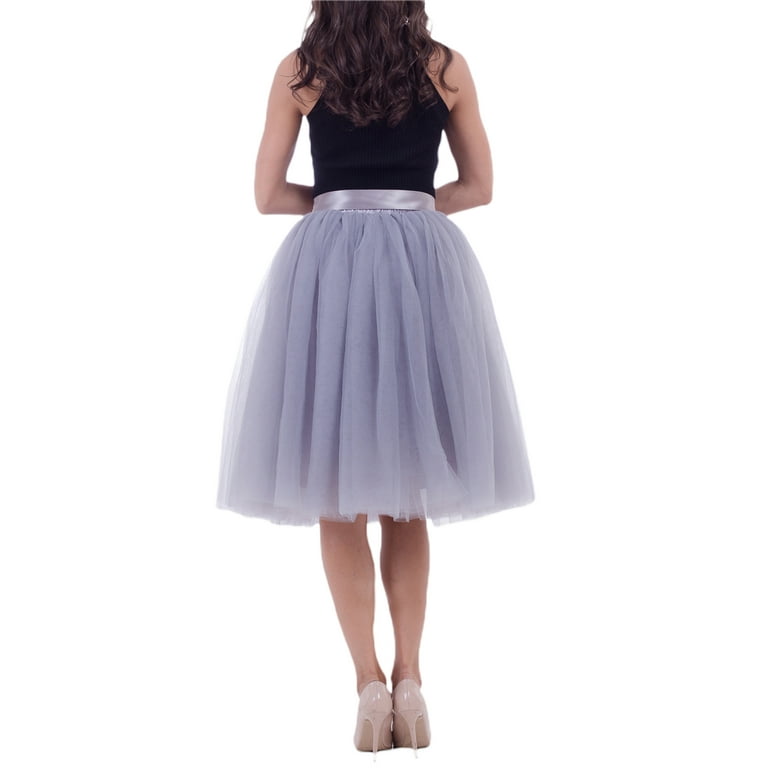 Women Girls Princess Ballet Tulle Tutu Skirt Wedding Party Evening Prom Rockabilly Mini Dress