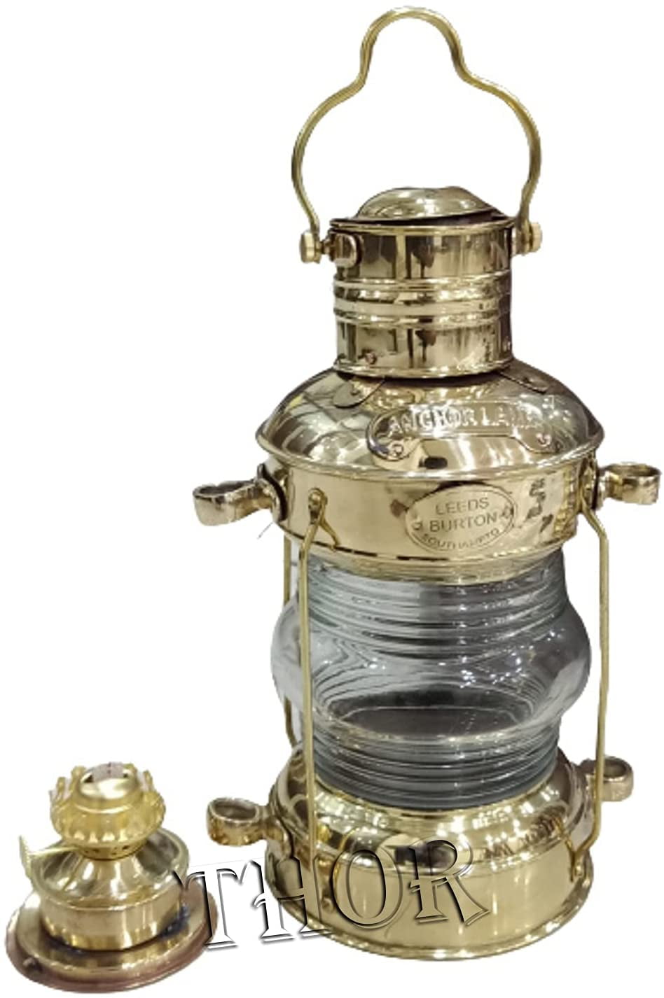14" Brass Anchor Boat Light Oil lamp Nautical Maritime Ship Lantern