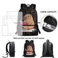 thumbnail image 6 of Uorisanigo Cute Capybara 17 Inch School Backpack Large Capacity Kids Backpack Casual Daypack Travel Backpacks Universal Fit Preschool Elementary Kindergarten Boys and Girls, 6 of 6