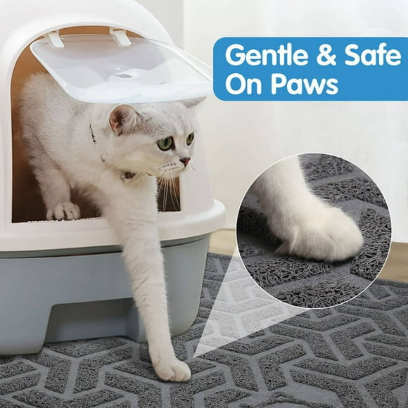 Cat Litter Mat, Litter Trapping Mat Soft on Kitty Paws, C