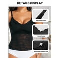 thumbnail image 5 of Aivtalk Lace Camisole Tops for Women V Neck Cami Shirt Tank Ladies Spaghetti Strap Tank Top with Paded Going Out Long Tank L Black, 5 of 7
