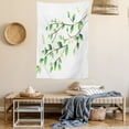 thumbnail image 2 of Dragonfly Tapestry, Leaves with Little Dragonflies and Jasmine Environmental Botanical Illustration, Wall Hanging for Bedroom Living Room Dorm Decor, 60W X 80L Inches, Green White, by Ambesonne, 2 of 5