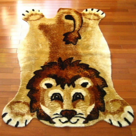 UPC: 0730699053109 | Faux Fur Lion Playmat – 3  x 5