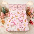 thumbnail image 4 of Manfei Glam Queen Sheets Santa Queen Sheet Sets, Maroon Cream 4pcs (1 Flat Sheet, 1 Fitted Sheet and 2 Pillowcases), 4 of 6