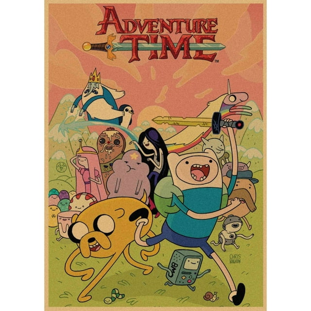 Póster mural animado Adventure Time with Finn and Jake
