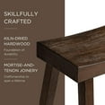 thumbnail image 5 of Maven Lane Vincent 31 Inch Tall Bar Height Backless Rectangular Saddle Barstool in Antiqued Brown Finish with Rustic Wood Top Seat, Set of 2, 5 of 6