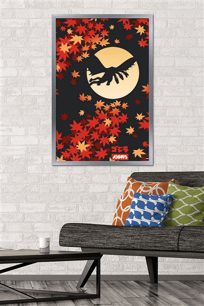 Godzilla - Silhouette Wall Poster, 22.375" x 34", Framed