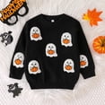 thumbnail image 6 of Kids Halloween Sweater Boys Girls Toddler Long Sleeve Cute Ghost Pattern Crewneck Pullover Sweaters 1-4 Years, 6 of 8