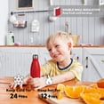 thumbnail image 2 of Neihepal 12oz Stainless Steel Insulated Water Bottle, BPA Free Cola Flask, Keeps Cold 24H Hot 12H (Red,1), 2 of 7