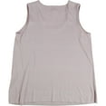 thumbnail image 2 of Anne Klein Womens Solid Tank Top, Purple, Plus Size, 1X, 2 of 2